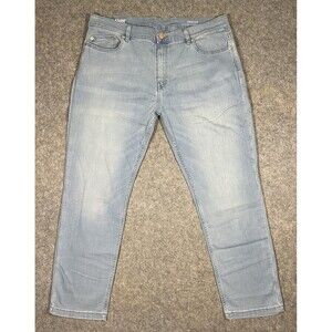 Mugsy Grands Jeans Men’s 40x30 Blue Light Watch Stretch Straight Denim Comfort